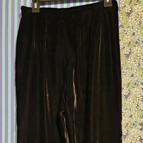 Valentino Miss V Vintage 2 pc Deep Purple Velvet Elegant Pant Suit Size US 10/12 - Picture 11 of 14